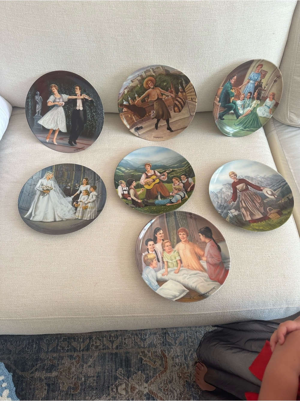 Edwin Knowles Decorative Collector Plates in Assorted Pastel.